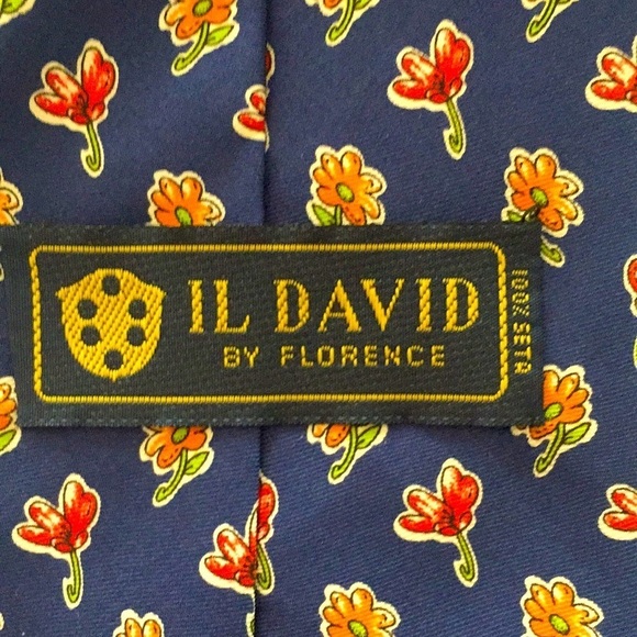 NWOT Il David by Florence silk “Made in Italy” tie - Picture 3 of 5